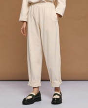 Παντελόνι ψηλόμεσο με λάστιχο /54-5061 -  ACCESS FASHION- Beige / S-Beige / M