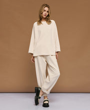 Παντελόνι ψηλόμεσο με λάστιχο /54-5061 -  ACCESS FASHION- Beige / S-Beige / M