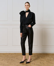 Παντελόνι ψηλόμεσο με πιέτες / 54-5110 -  ACCESS FASHION- Black / 44-Black / 46