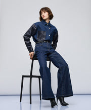 Παντελόνι denim καμπάνα / 54-8232 -  Love Boutique- Μπλε / S