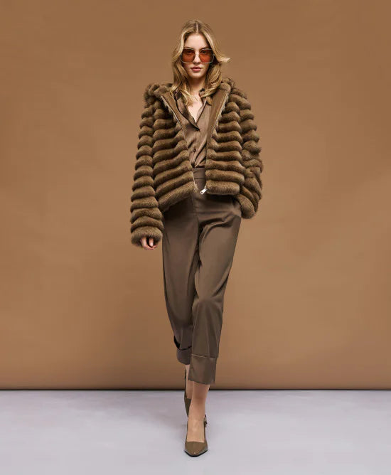 Τζάκετ κοντό συνθετική γούνα / 54-9106