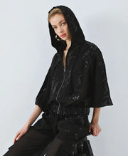 ACCESS Τζάκετ bomber με διαφάνεια και κέντημα / 63-1000