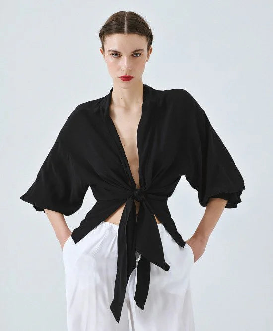 ACCESS Κιμονό με δέσιμο και βολάν στις μανσέτες / 63-1049