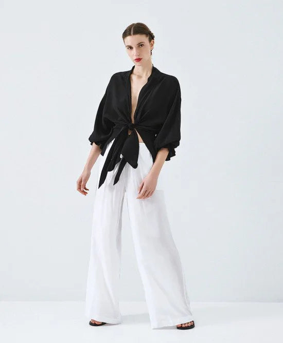 ACCESS Κιμονό με δέσιμο και βολάν στις μανσέτες / 63-1049