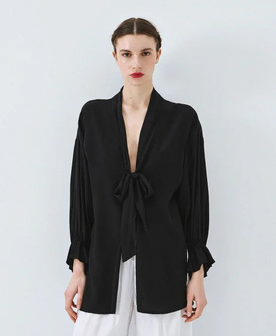 ACCESS Κιμονό με δέσιμο και βολάν στις μανσέτες / 63-1049