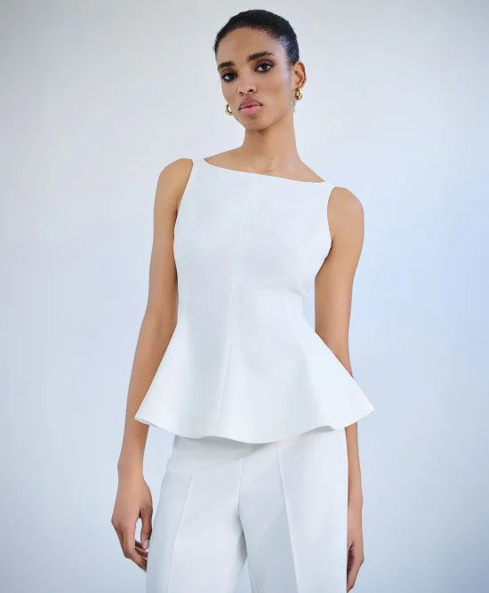 ACCESS Τοπ peplum με δέσιμο πίσω / 63-2108