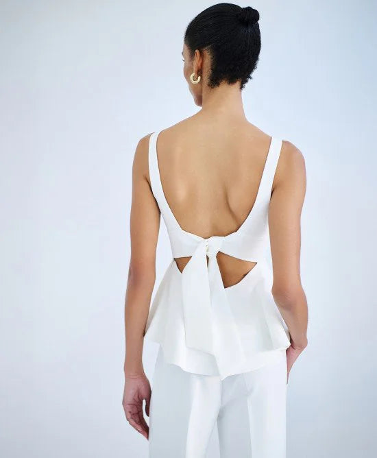 ACCESS Τοπ peplum με δέσιμο πίσω / 63-2108