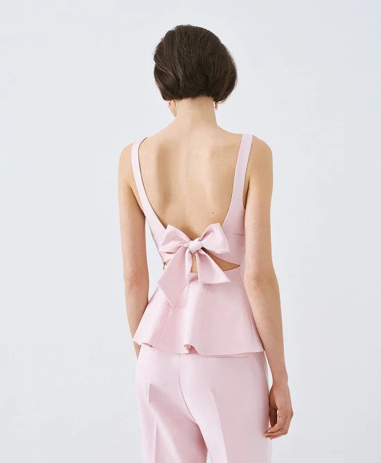 ACCESS Τοπ peplum με δέσιμο πίσω / 63-2108