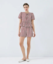 ACCESS Μπλούζα ριγέ με φιόγκους / 63-2154