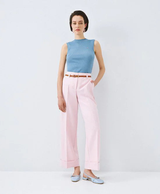 ACCESS Παντελόνι ψηλόμεσο με ρεβέρ / 63-5021