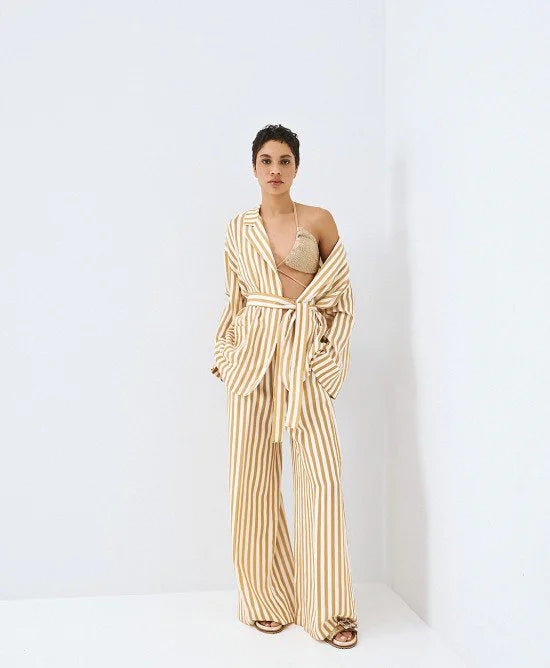 ACCESS Παντελόνα ριγέ / 63-5033