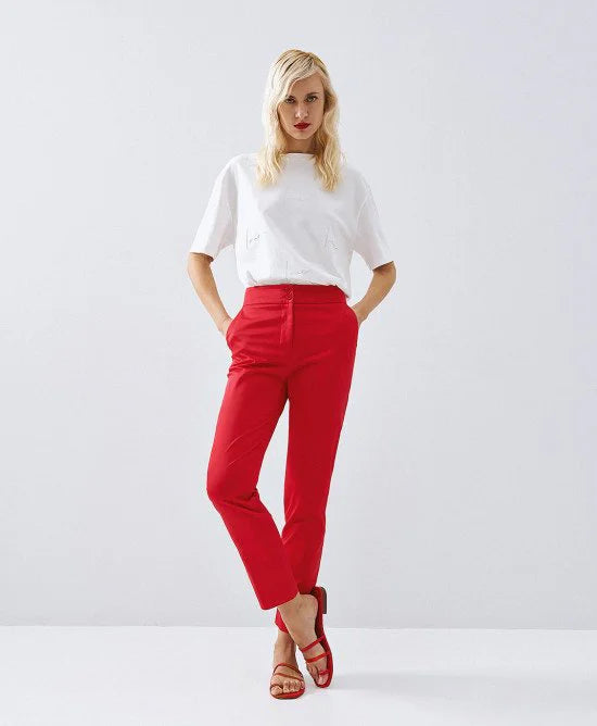 ACCESS Παντελόνι ίσιο με μεταλλική καρδιά /63-5040