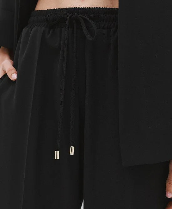 ACCESS Παντελόνι με λάστιχο και ρεβέρ / 63-5101