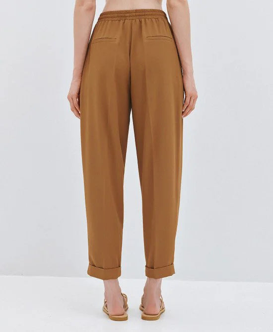 ACCESS Παντελόνι με λάστιχο και ρεβέρ / 63-5101