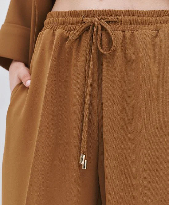 ACCESS Παντελόνι με λάστιχο και ρεβέρ / 63-5101