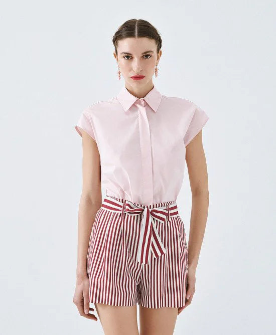 ACCESS Σορτς ριγέ με ζώνη / 63-5139