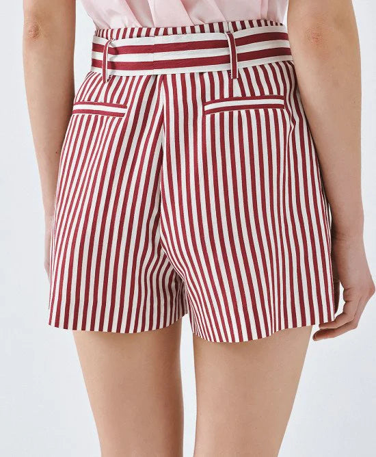 ACCESS Σορτς ριγέ με ζώνη / 63-5139