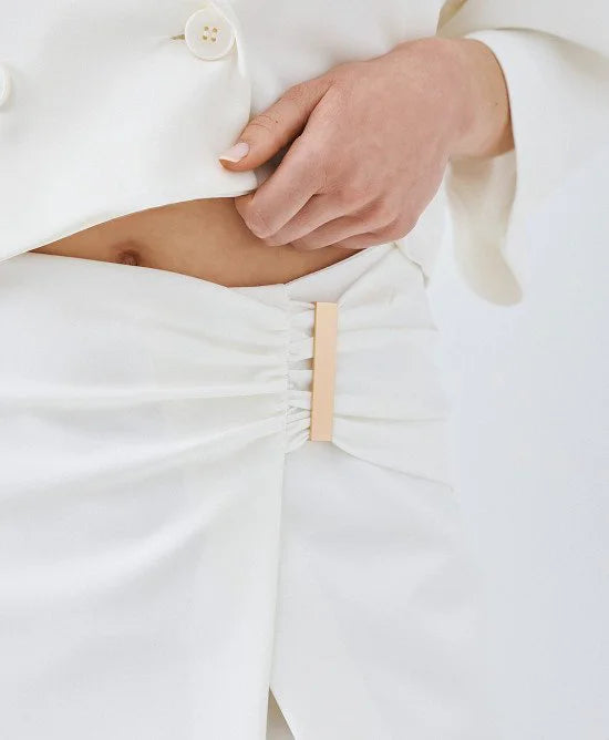 ACCESS Φούστα μίντι με μεταλλική λεπτομέρεια / 63-6043