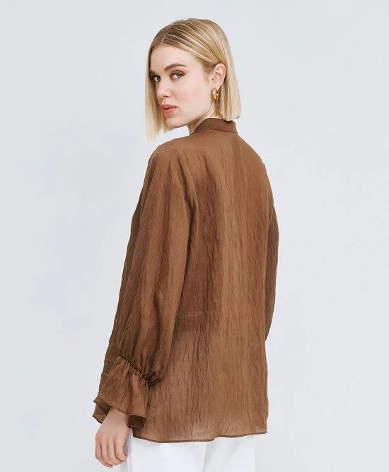 ACCESS Πουκάμισο με V και ελαστικές μανσέτες / 63-7026