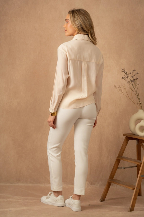 Lulumary Aσσύμετρο Πουκάμισο Λαιμόκοψη V με δαντέλα