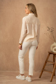 Lulumary Aσσύμετρο Πουκάμισο Λαιμόκοψη V με δαντέλα