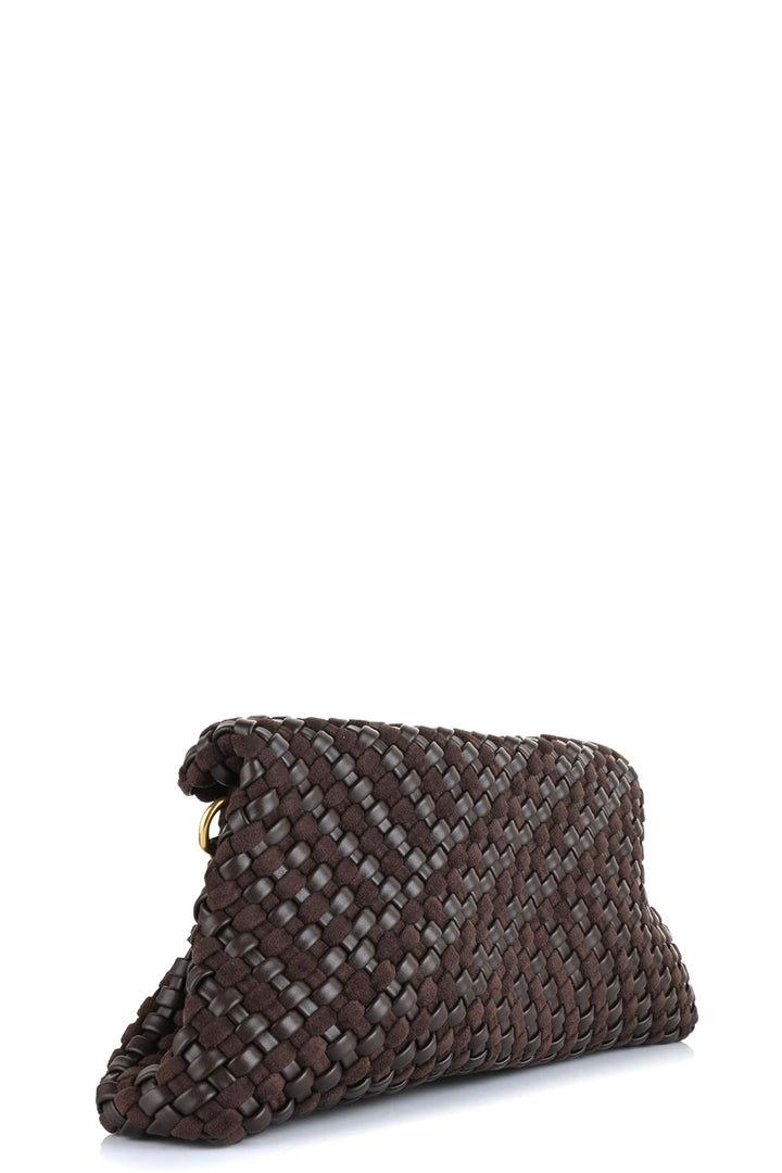 JUST CAVALLI Πλεκτή Τσάντα Clutch με Αποσπώμενο Πορτοφόλι /81RA4BO4ZSE81