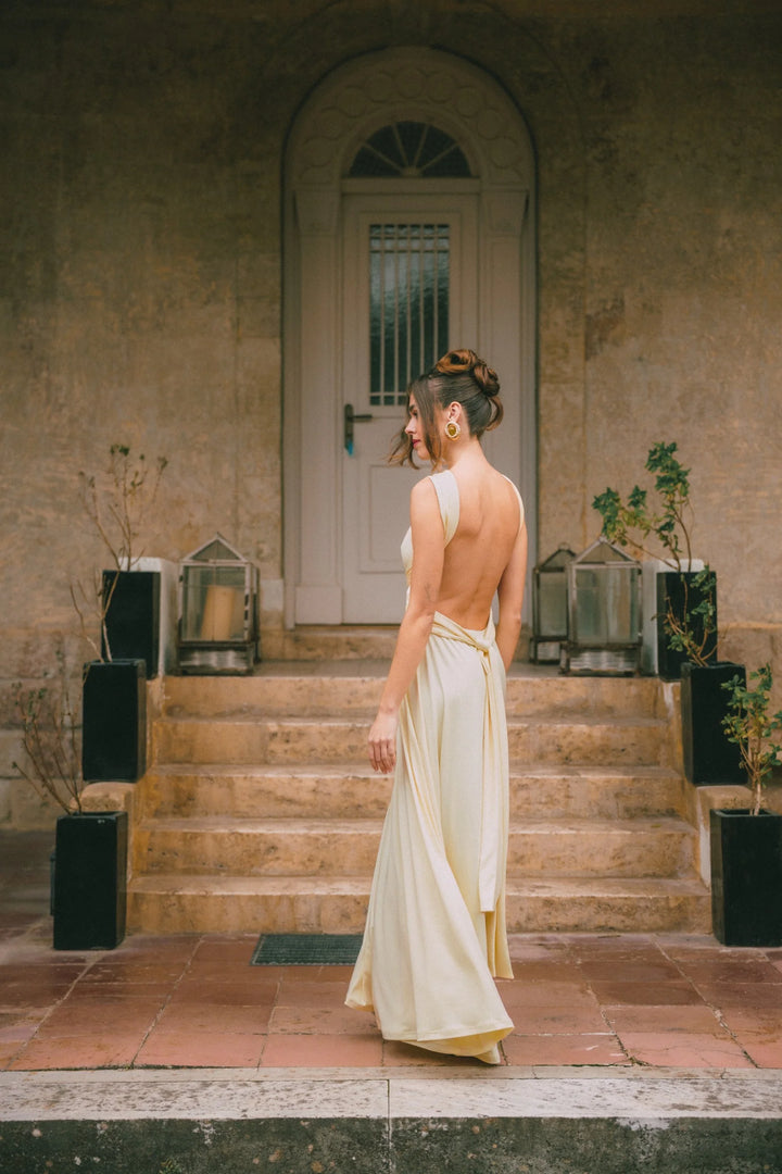 FIVEPM Maldives Maxi Yellow Dress Πολυμορφικό