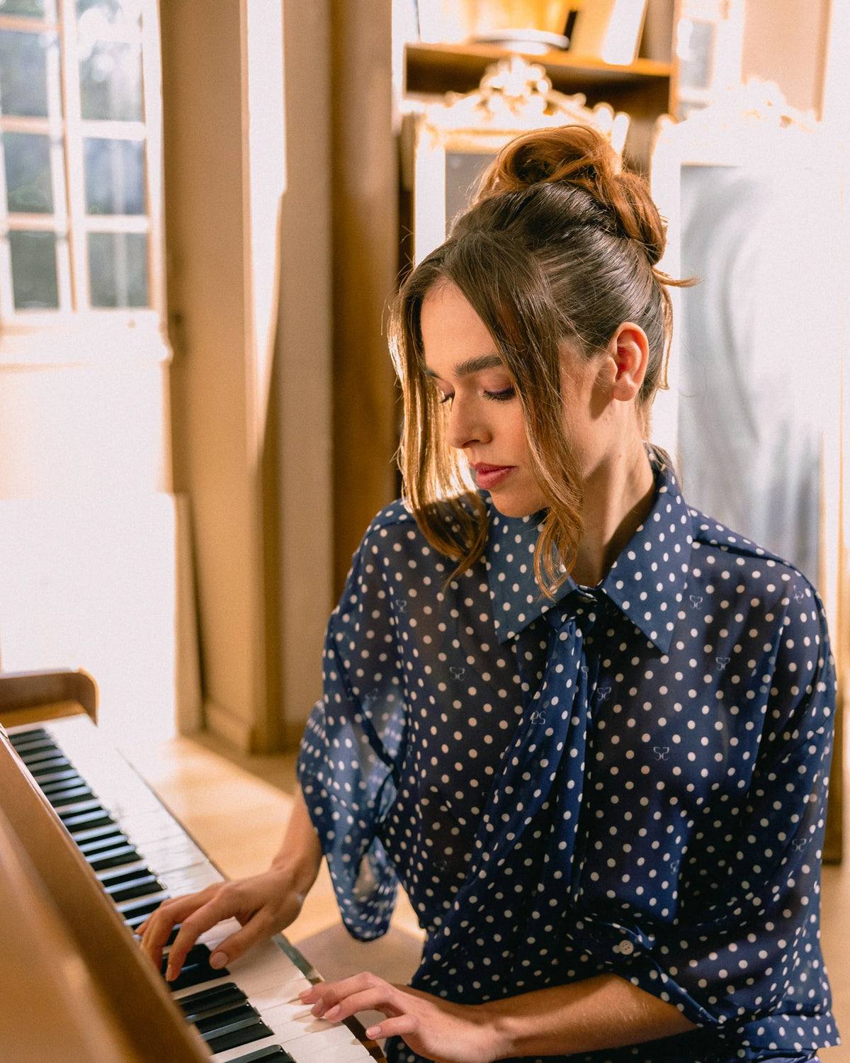 FIVEPM BLOOM POLKA DOT SHIRT