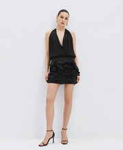 ACCESS Φούστα μίνι με βολάν / 63-6000 -  ACCESS FASHION- 44 / Μαύρο-46 / Μαύρο-48 / Μαύρο