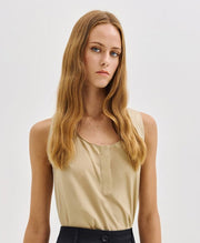 Τοπ αμάνικο με άνοιγμα μπροστά -  ACCESS FASHION- Beige / M-Beige / L-Beige / S