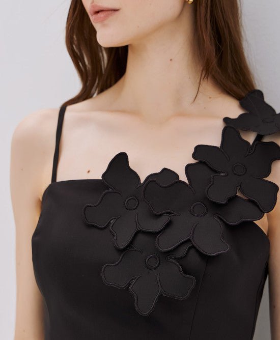 Τοπ με λουλούδια -  ACCESS FASHION- Black / 48-Black / 46