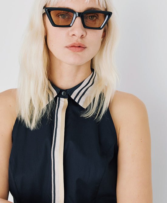 Φόρεμα κλός με ζώνη -  ACCESS FASHION- Black / 48-Black / 46-Black / 44