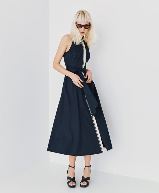 Φόρεμα κλός με ζώνη -  ACCESS FASHION- Black / 48-Black / 46-Black / 44