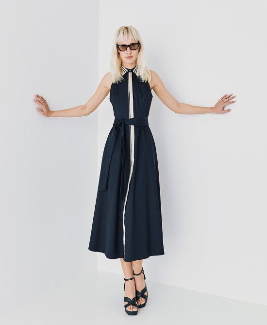 Φόρεμα κλός με ζώνη -  ACCESS FASHION- Black / 48-Black / 46-Black / 44