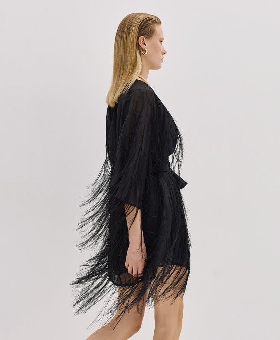 Τουνίκ με κρόσια -  ACCESS FASHION- Black / S/M-Black / M/L