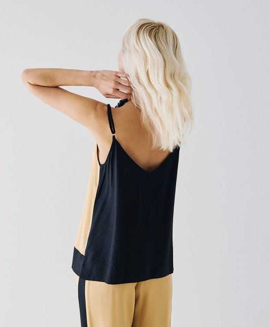 Τοπ δίχρωμο -  ACCESS FASHION- Gold / M-Gold / L-Gold / S