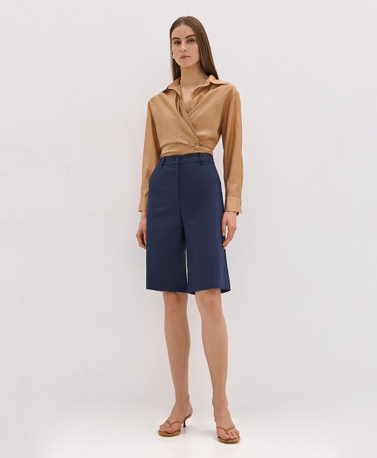 Βερμούδα ψηλόμεση -  ACCESS FASHION- Navy / 50-Navy / 48-Navy / 46