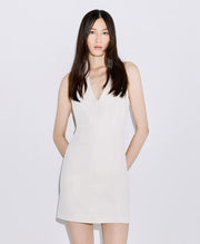 Φόρεμα μίνι με φερμουάρ/ 53-3038 -  ACCESS FASHION- White / 42-White / 46-White / 44