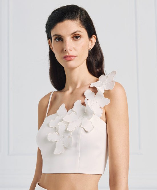 Τοπ με λουλούδια -  ACCESS FASHION- White / 48-White / 46