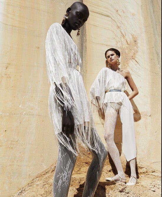 Τουνίκ με κρόσια -  ACCESS FASHION- White / S/M-White / M/L