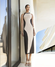 AGGEL Intarsia Lurex Midi Φόρεμα -  AGGEL KNITWEAR- Μαύρο / S