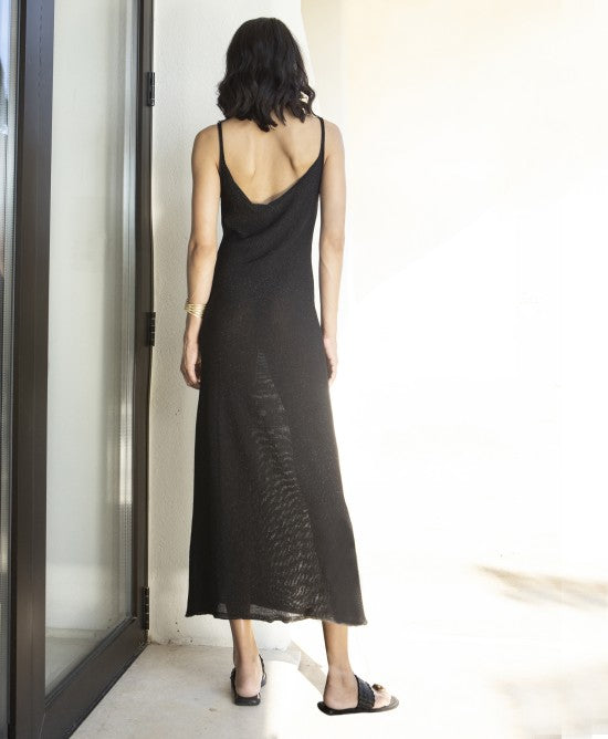 AGGEL Shimmer Knit Midi Φόρεμα -  AGGEL KNITWEAR- Μαύρο / S-Μαύρο / M-Μαύρο / L