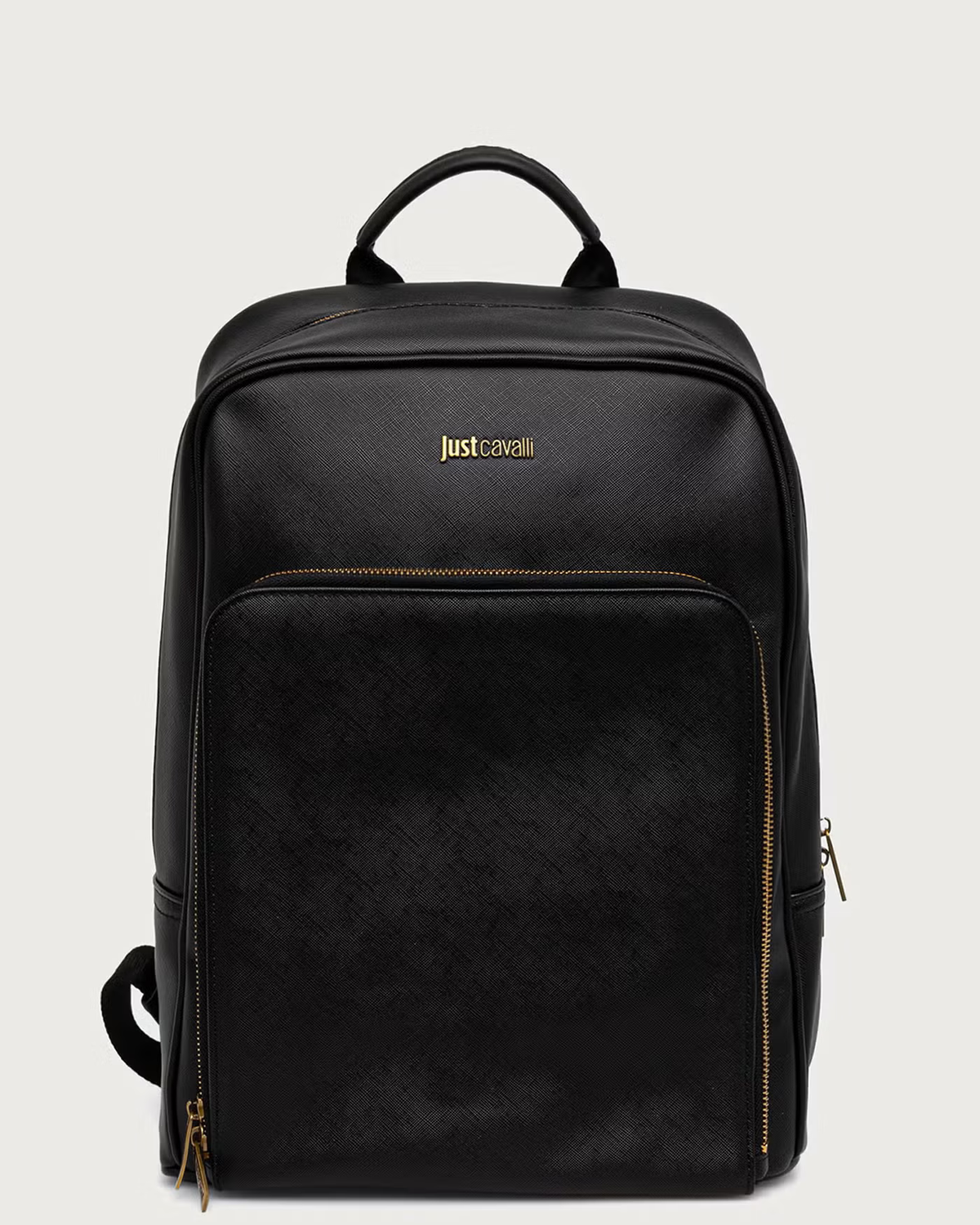 JUST CAVALLI Backpack με Ανάγλυφη Υφή και Χρυσές Λεπτομέρειες