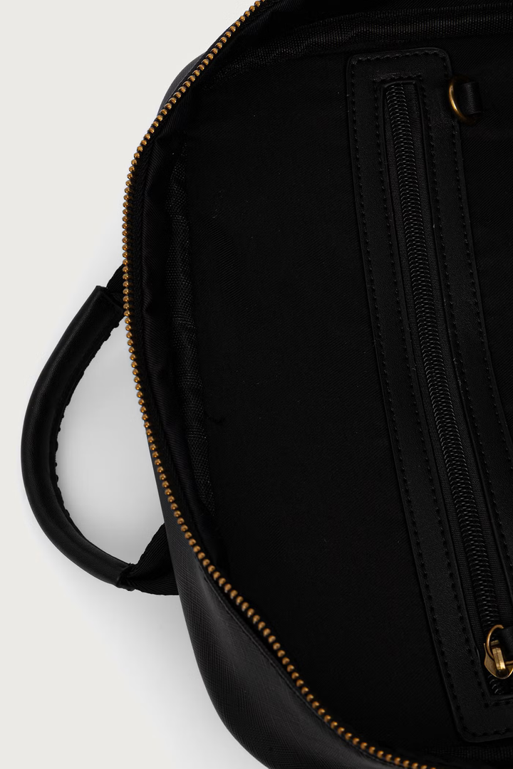 JUST CAVALLI Backpack με Ανάγλυφη Υφή και Χρυσές Λεπτομέρειες