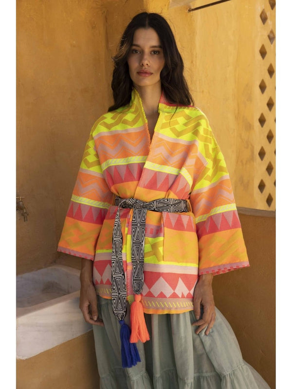 Alba Top Cardigan / 6N305 -  NEMA RESORTWEAR- Yellow / S-Yellow / M-Yellow / L