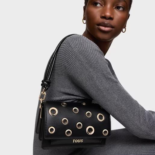 Μικρή τσάντα χιαστί Audree Eyelets σε μαύρο χρώμα/ 2002202951 -  TOUS- Default Title