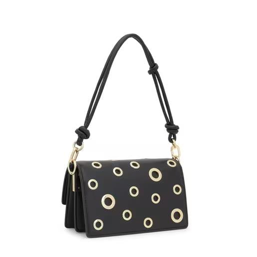 Μικρή τσάντα χιαστί Audree Eyelets σε μαύρο χρώμα/ 2002202951 -  TOUS- Default Title