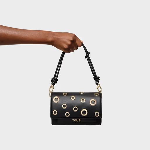 Μικρή τσάντα χιαστί Audree Eyelets σε μαύρο χρώμα/ 2002202951 -  TOUS- Default Title