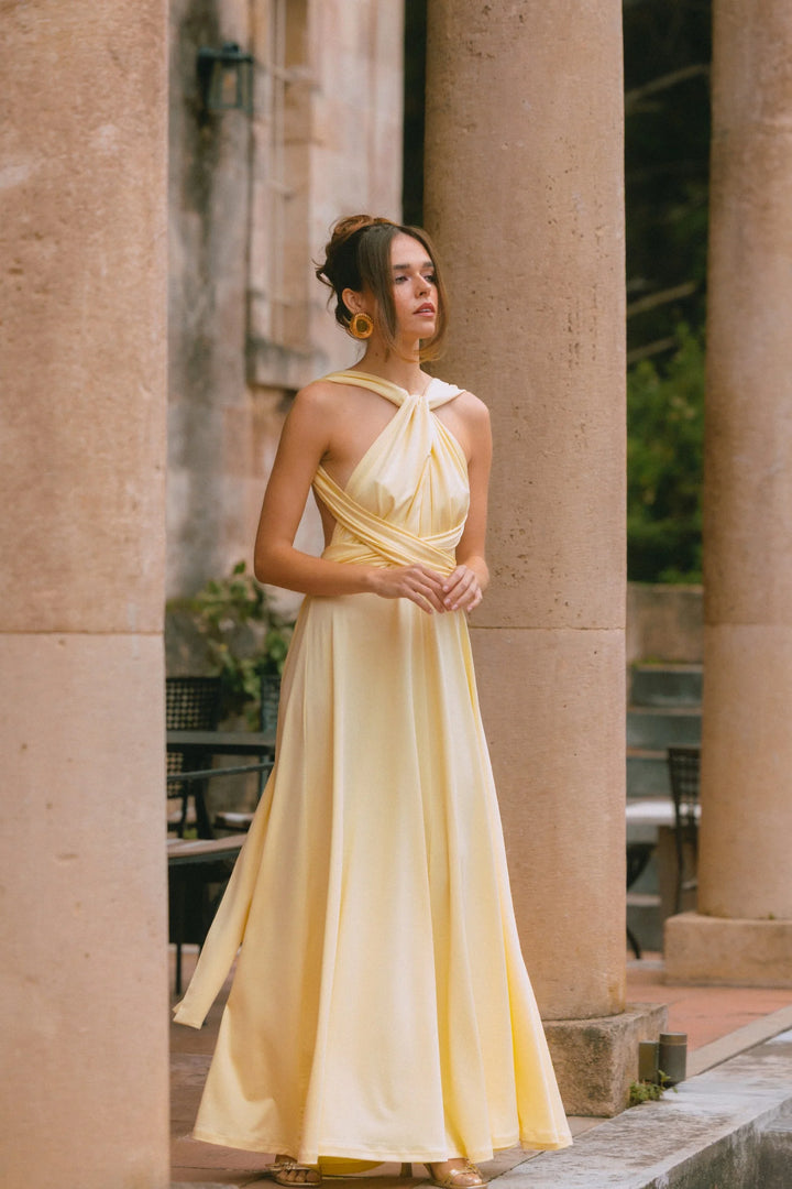 FIVEPM Maldives Maxi Yellow Dress Πολυμορφικό