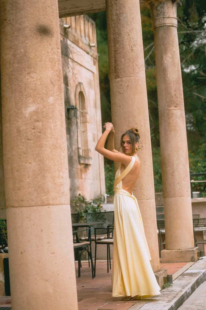 FIVEPM Maldives Maxi Yellow Dress Πολυμορφικό